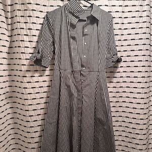 Calvin Klein button up gingham dress